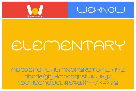 Elementary: A Friendly Display Font for Everyday Design Needs